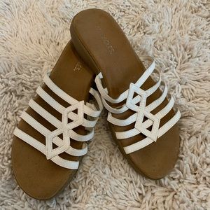 White Aerosole sandles